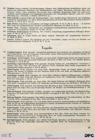 Teppiche (Nr. 412-430)
