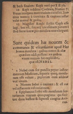 Sunt quidem hae novem & communes & usitatissimae apud Hebraeos mensurae ...
