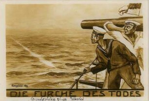 Postkarte "Die Furche des Todes"