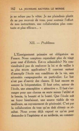 XII. - Problèmes