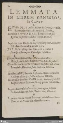 Lemmata In Librum Geneseos