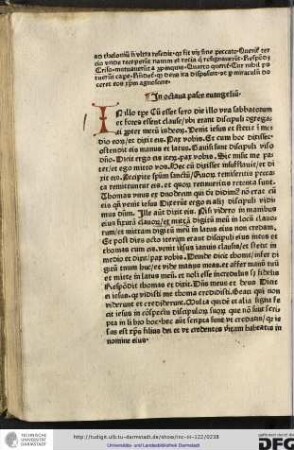 In octava pasce evangelium.