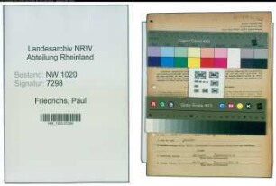 Entnazifizierung Paul Friedrichs , geb. 19.02.1901 (Buchhalter)