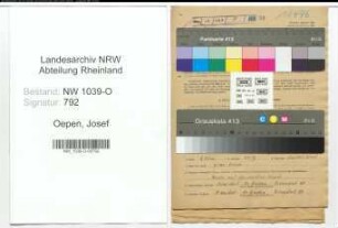 Entnazifizierung Josef Van Oepen , geb. 06.03.1921 (Polizist)