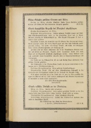 Kleine Gefechte zwischen Somme und Aisne.