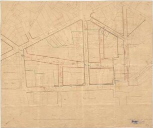 Fischer, Theodor; Stuttgart; Baulinien- und Bebauungspläne - Lageplan
