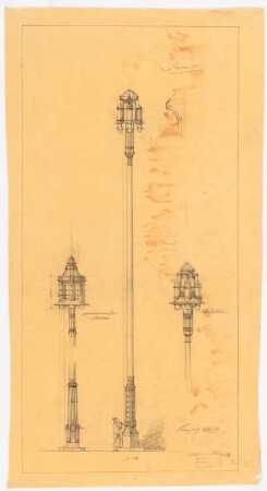 Straßenlaterne: 3 Ansichten 1:50