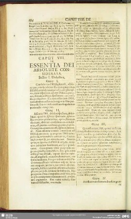 Caput VIII. De Essentia Dei Absolute Considerata