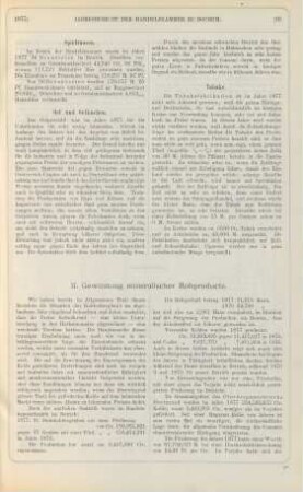 II. Gewinnung mineralischer Rohproducte.