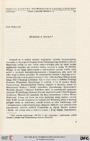 14: Muzeum a nauka