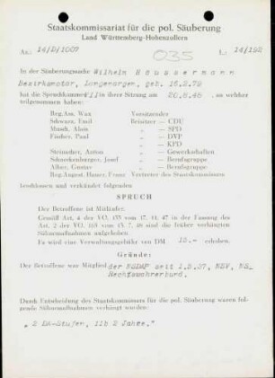 Häussermann, Wilhelm