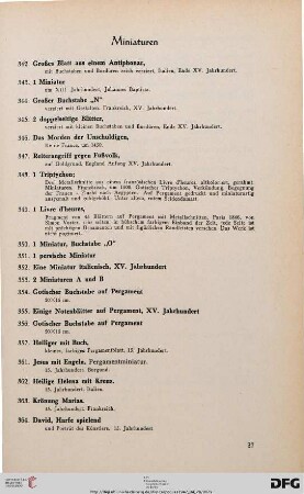 Miniaturen (Nr. 342-372)