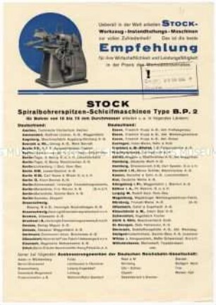 Kundenliste über Spiralbohrer-Spitzen-Schleifmaschinen