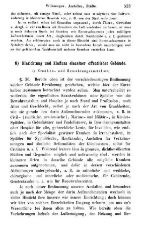 6) Einrichtung und Einfluss einzelner öffentlicher Gebäude.