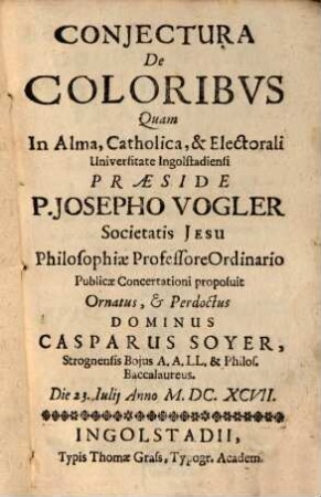 Coniectura de coloribus