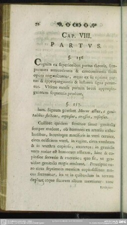 Cap. VIII. Partus