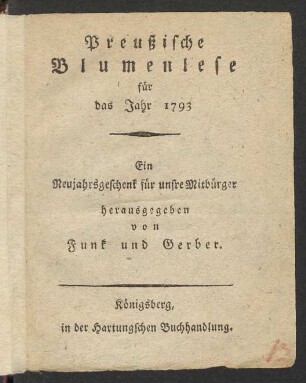 1793: Preußische Blumenlese