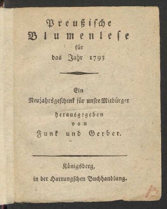 1793: Preußische Blumenlese