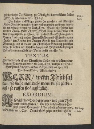 Textus. [16. Vers. des 26. Cap. des Propheten Esaiae]