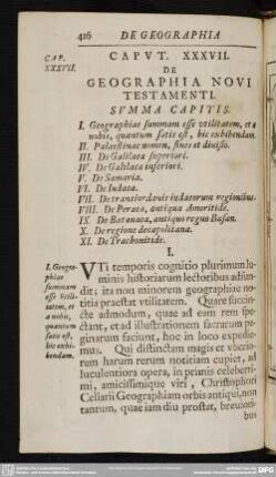 Caput XXXVII. De Geographia Novi Testamenti