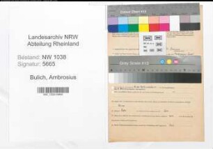 Entnazifizierung Ambrosius Bulich , geb. 28.07.1909 (Tierarzt)