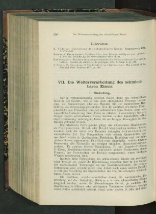 VII. Die Weiterverarbeitung des schmiedbaren Eisens