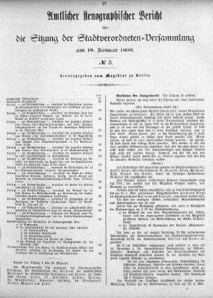 No. 3, 18. Januar 1900