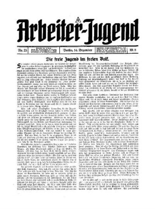Die freie Jugend im freien Volk