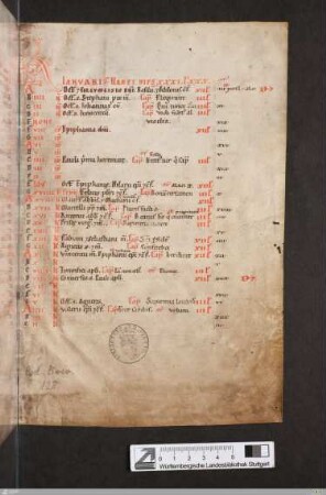 Calendarium Zwifaltense