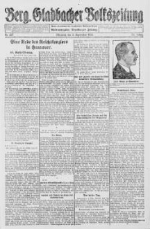 Bergisch Gladbacher Volkszeitung. 1906-1929