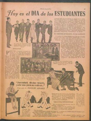 Hoy es el día de los estudiantes : Una nota de Joaquín Linares