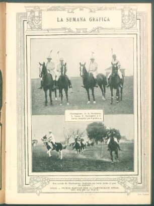 Polo. - Primer partido por el Campeonato Anual del Rio de la Plata