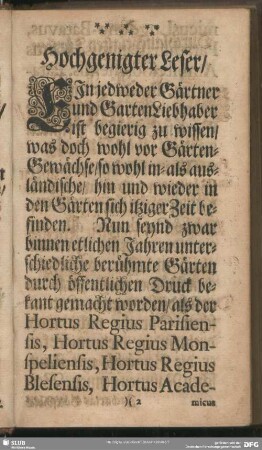Hochgeneigter Leser