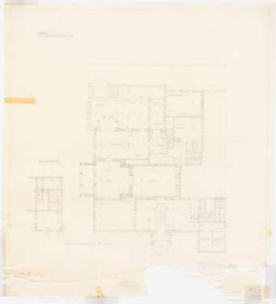 Villa von der Heydt, Berlin-Tiergarten Umbau: Grundriss Erdgeschoss, Zwischengeschoss 1:100