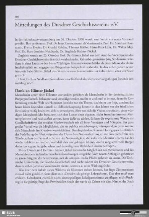 Mitteilungen des Dresdner Geschichtsvereins