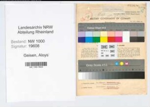 Entnazifizierung Aloys Geisen, geb. 19.06.1894 (Wasserwerksleiter)