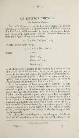 On Listing's theorems.