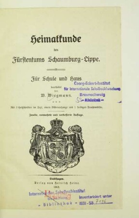 Heimatkunde des Fürstentums Schaumburg-Lippe : für Schule und Haus