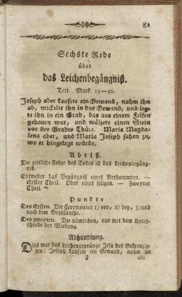 Sechste Rede über das Leichenbegängniß.