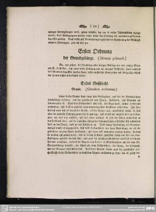 Ersten Ordnung der Grundgebürge. ( Montes primarii.)