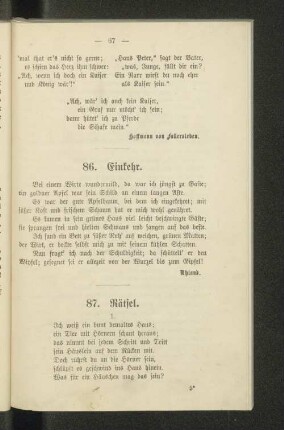 86. Einkehr.