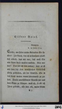 Eilfter Brief.