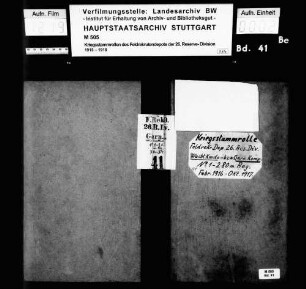 Kriegsstammrolle der Garnisonskompanie