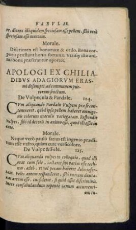 Apologi Ex Chiliadibus Adagiorum Erasmi desumpti, ad communem puerorum fructum.