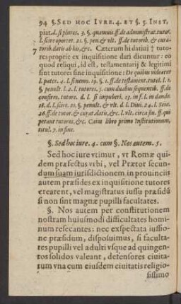 §. Sed hoc iure. 4. cum §. Nos autem. 5.