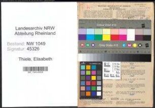 Entnazifizierung Elisabeth Thiele , geb. 30.04.1894 (Rektorin)