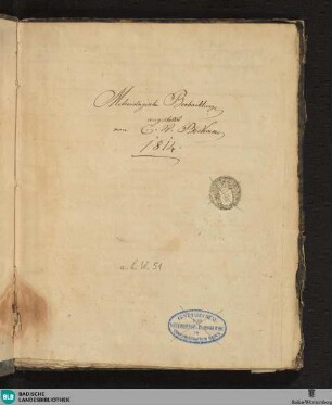 1814: Carlsruher meteorologische Beobachtungen vom Jahr 1814