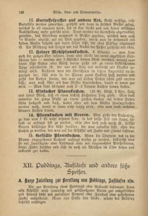 XII. Puddings, Aufläufe und andere süße Speisen
