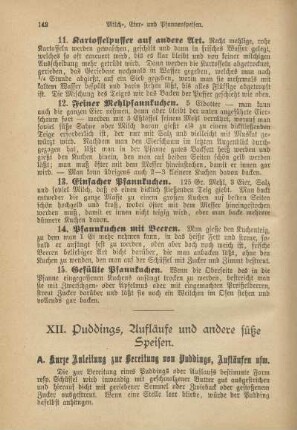 XII. Puddings, Aufläufe und andere süße Speisen