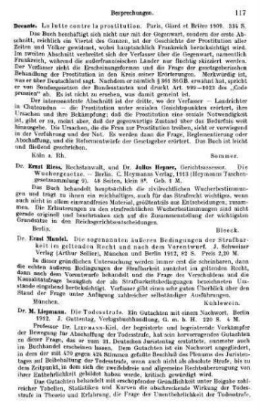 117, Decante. La lutte contre la prostitution. 1909